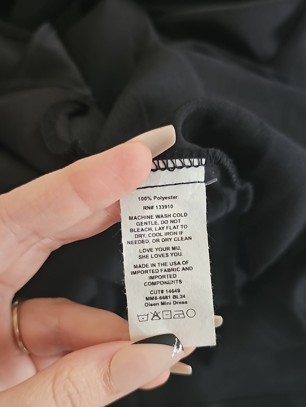 NWT Show Me Your MuMu Olsen Black Sheer Cape-Sleeve Mini Dress - Picture 11 of 11